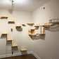 Wall-Mounted Cat Climbing Shelves with Hammock & Scratching Post