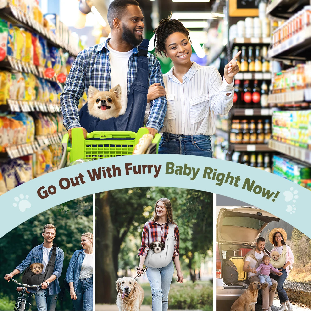 Pawaboo Small Dog Sling Carrier