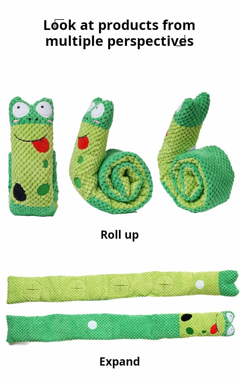 Dog Puzzle Feeder Plush Snail Toy