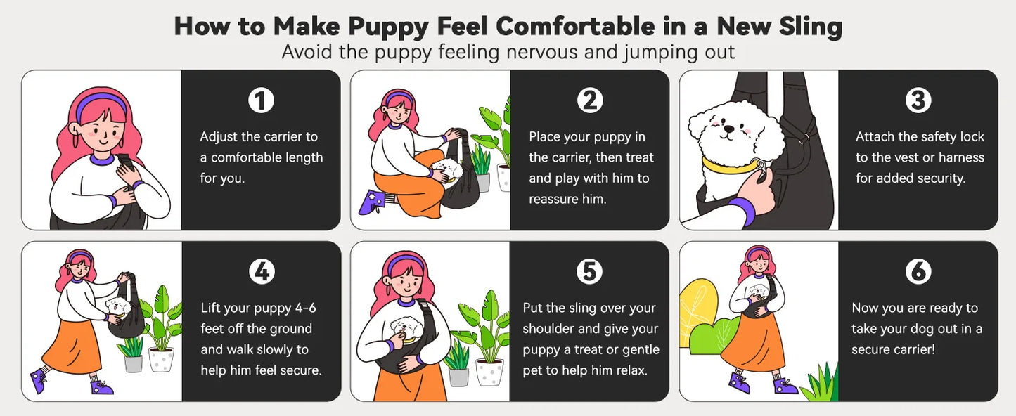 Pawaboo Small Dog Sling Carrier