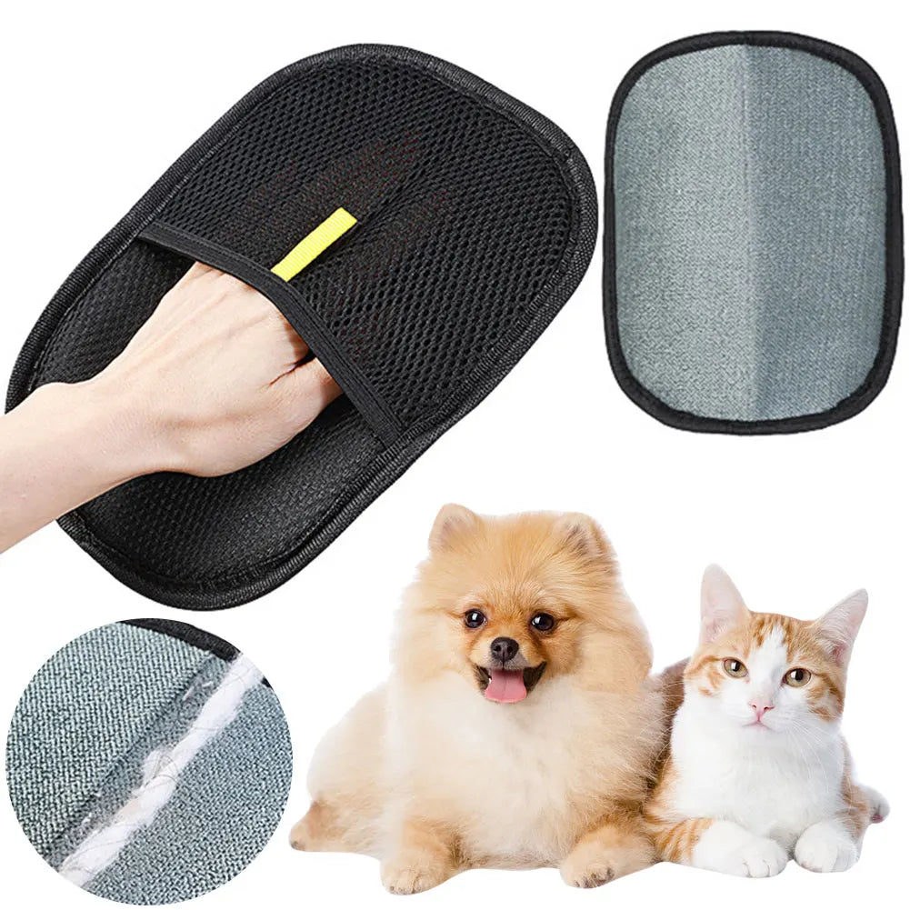 Pet Deshedding Grooming Gloves
