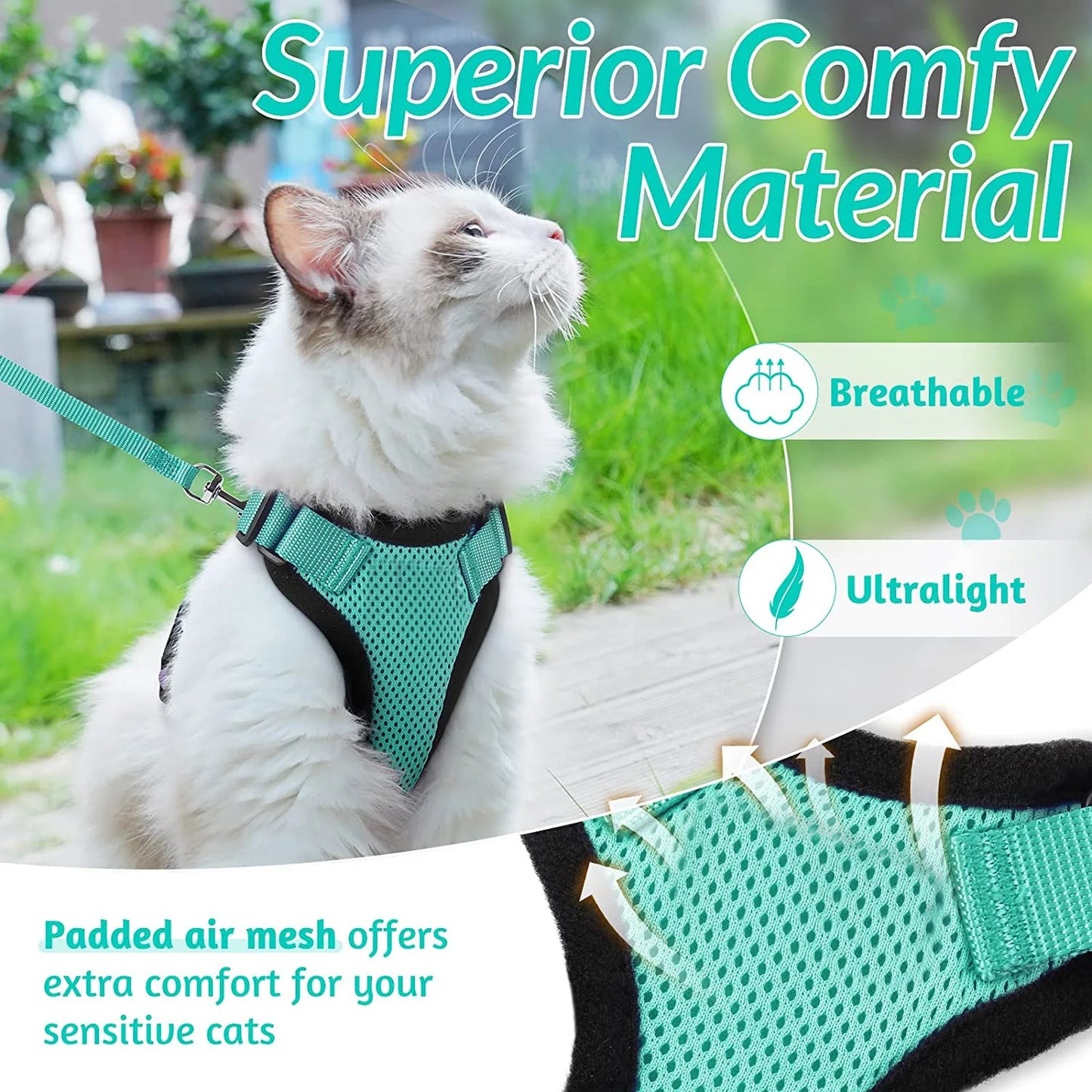 Adjustable Cat Harness & Leash