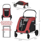 Universal Pet Stroller – Foldable with Storage (Red)