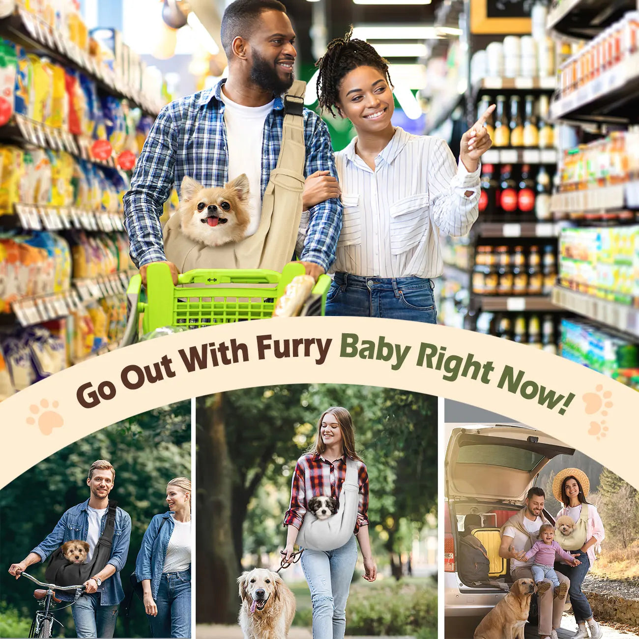 Pawaboo Small Dog Sling Carrier