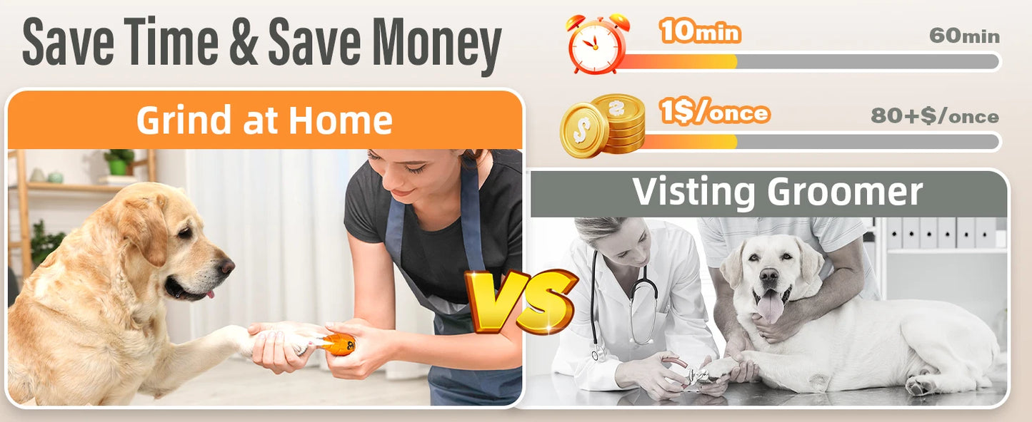 6-Speed Rechargeable Dog Nail Grinder