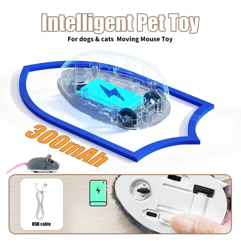 Electric Interactive Plush Mouse Cat Toy