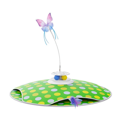 ROJECO Interactive Cat Toy with Feather & Butterfly